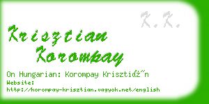 krisztian korompay business card